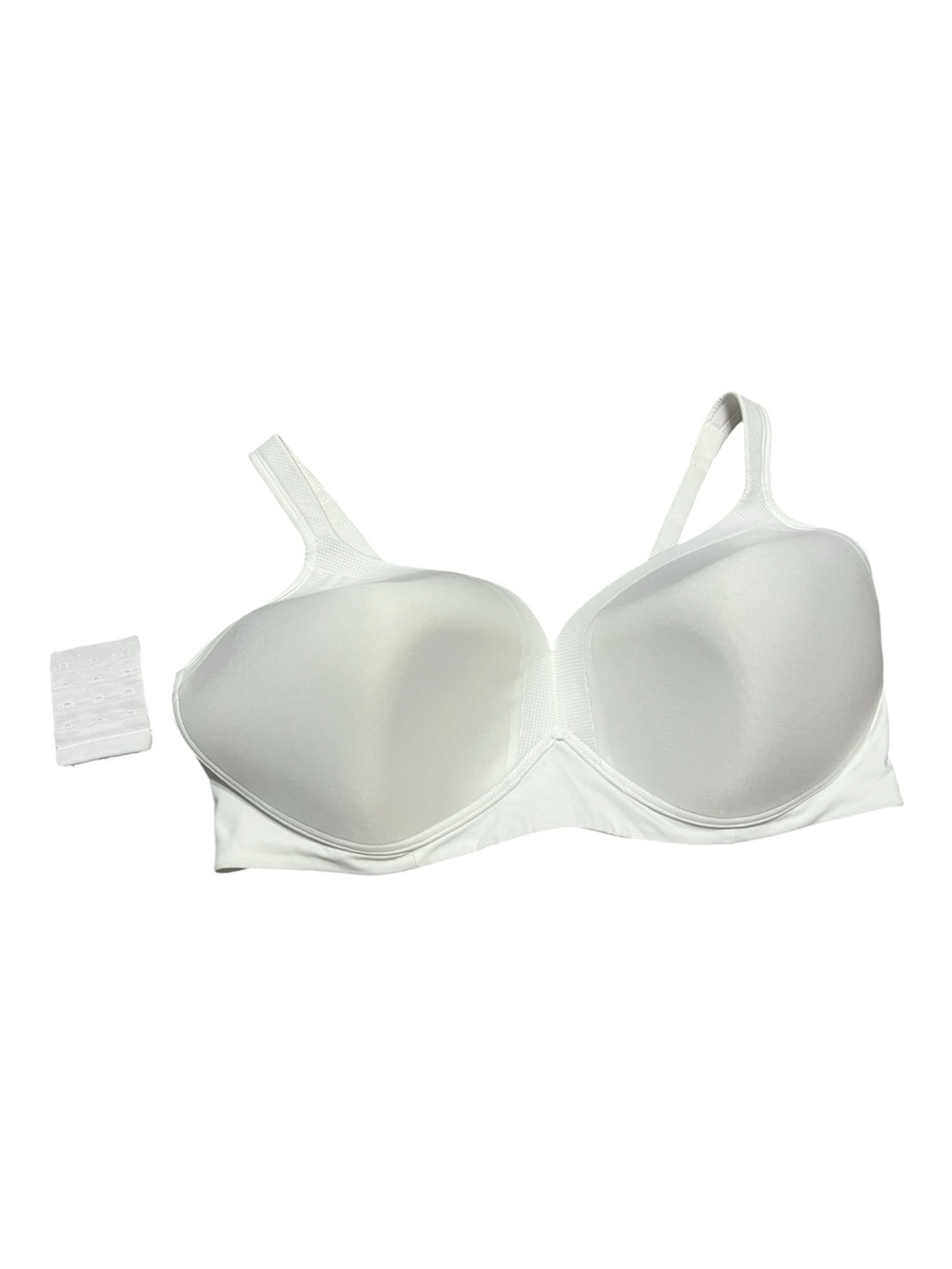 Warner's Simply Perfect Super Soft Wireless Bra White 44DD + Extender NWOT